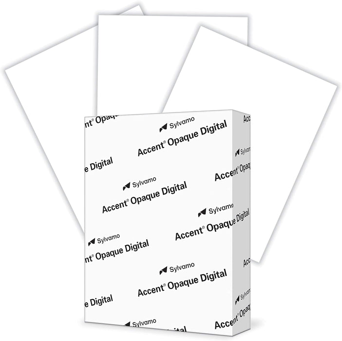 Accent Opaque White 8.5" x 11" Cover Smooth Copy Paper, 80lbs., White, 250 Sheets/Ream (131482)