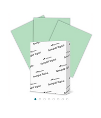 Springhill Digital Index Colors, 8.5" x 11" Carton Copy Paper, 110 lbs., Green (GRN), 250 Sheets/Ream (#45300)