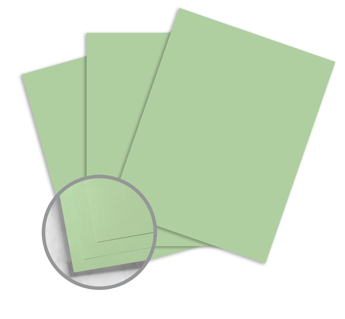 Lettermark Colors Vellum Bristol 8.5" x 11" Color Copy Paper, 90 lbs., Green - SMOOTH, 250 Sheets/Ream (94244)