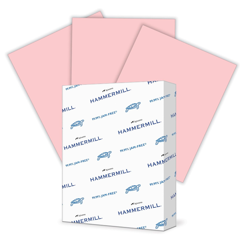 Hammermill Colors Copy Paper, 20 Lbs., 11" x 17", Pink, 500 Sheets/Ream (102368)