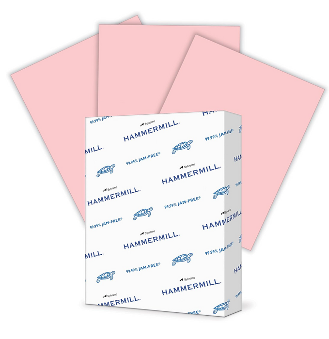 Hammermill Colors Copy Paper, 20 Lbs., 8.5" x 14", Pink, 500 Sheets/Ream (103390)