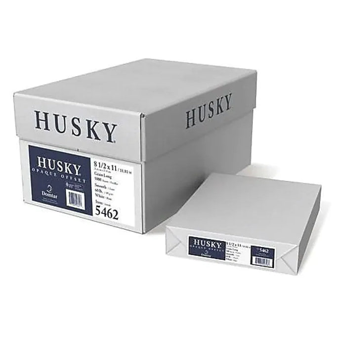 Domtar Husky Digital Opaque, 8.5" x 14" Paper, 24lbs / 60 Text, White, Smooth, 500 Sheets/Ream (5464)