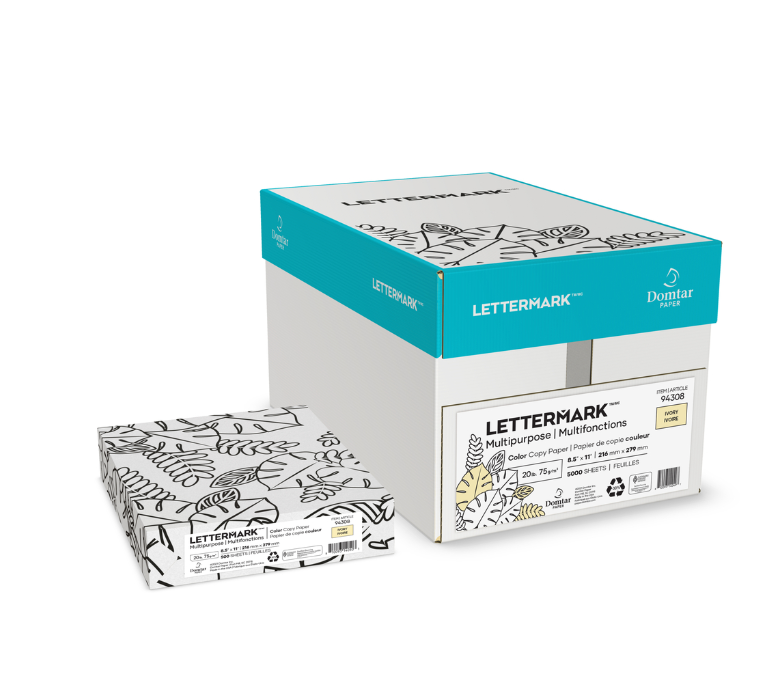 Lettermark Colors Vellum Bristol 11" x 17" Color Copy Paper, 67 lbs., Ivory-Vellum, 250 Sheets/Ream(94359)