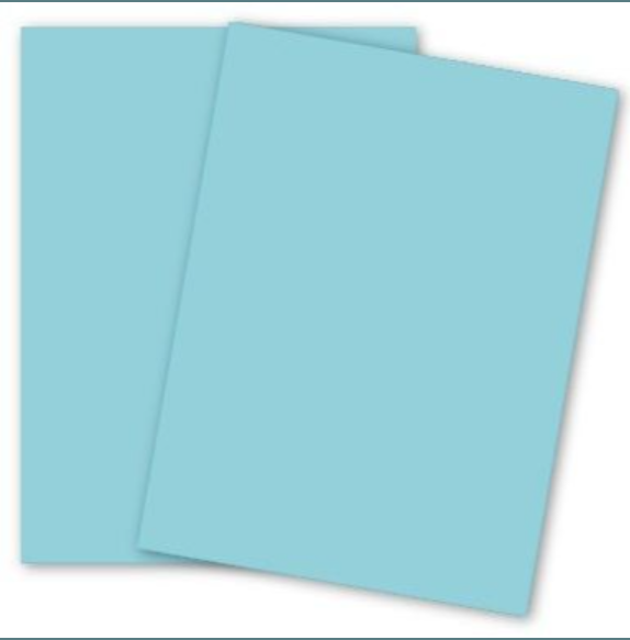 Lettermark Colors Vellum Bristol 11" x 17" Color Copy Paper, 67 lbs., Blue-Vellum, 250 Sheets/Ream (94333)