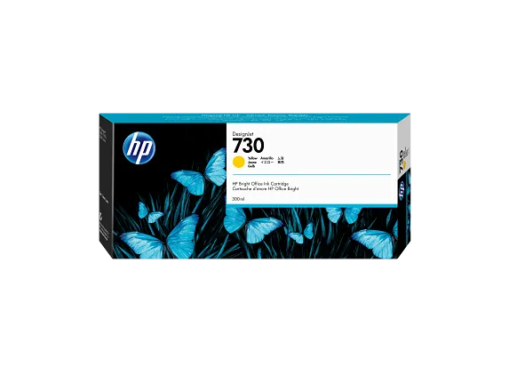HP 730 300-ml Yellow DesignJet Ink Cartridge, P2V70A