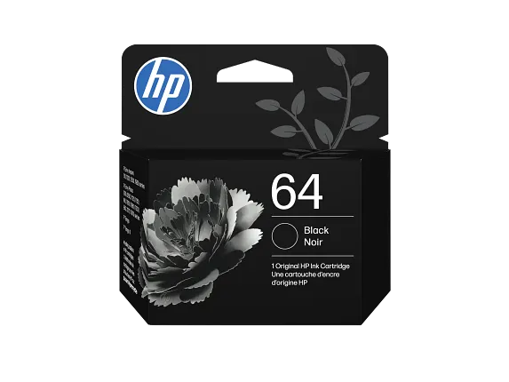 HP 64 Black Original Ink Cartridge, N9J90AN#140
