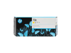 HP 738 300-ml Yellow DesignJet Ink Cartridge, 676M8A