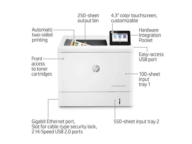HP Color LaserJet Enterprise M555dn Color Laser Printer - view 5