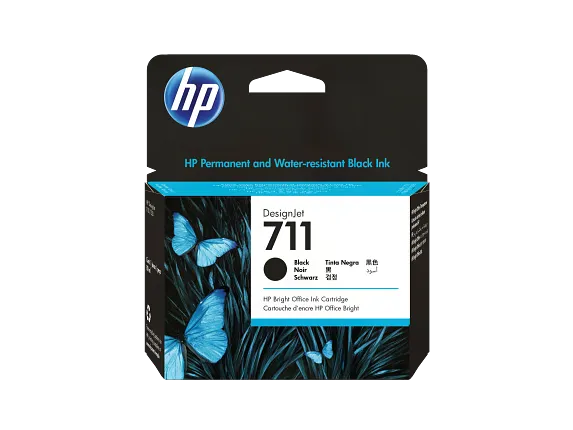 HP 711 80-ml Black DesignJet Ink Cartridge, CZ133A