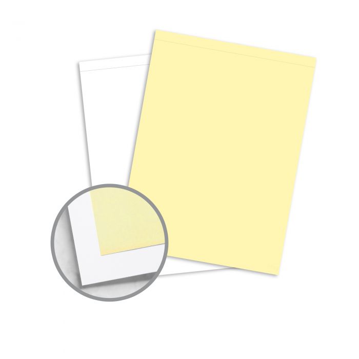 NCR Multi-Colored Carbonless Paper 17-1/2" x 22-1/2", 2-Part Reverse Canary-White, 500 Sets/1000 Sheets (5893)