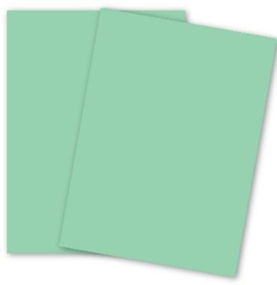 Lettermark Colors Vellum Bristol 8.5" x 11" Color Copy Paper, 67 lbs., Green, 250 Sheets/Ream (94355)