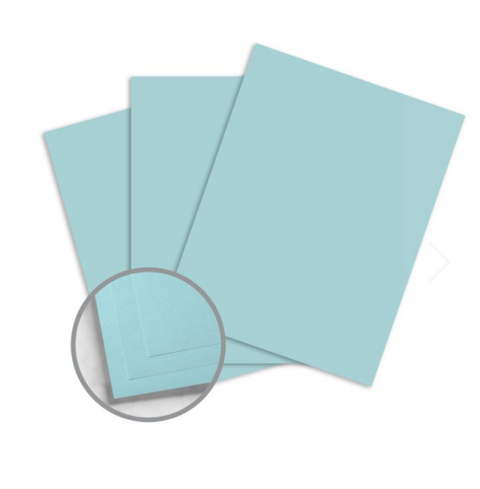 Lettermark Colors Vellum Bristol 8.5" x 11" Color Copy Paper, 110 lbs., BLUE - SMOOTH, 250 Sheets/Ream (94246)