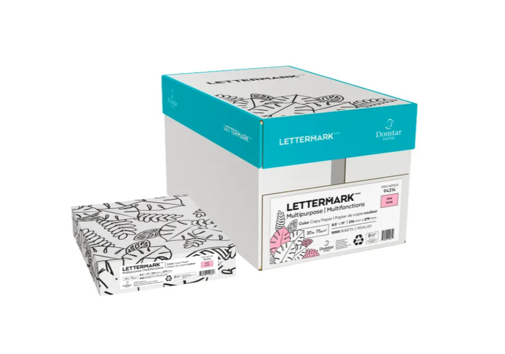 Lettermark Colors Vellum Bristol 8.5" x 11" Color Copy Paper, 67 lbs., Ivory-Vellum, 250 Sheets/Ream (94361)