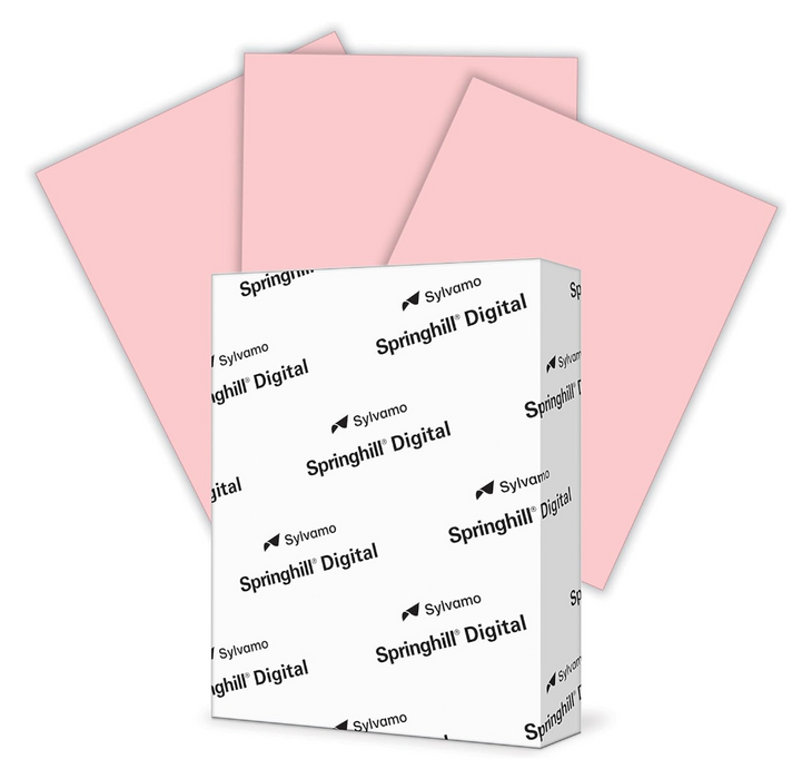 Springhill Digital Vellum Bristol Cover Colors, 11" x 17" Carton Copy Paper, 67 lbs., Pink (PINK), 250 Sheets/Ream (#076004)