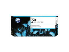 HP 728 300-ml Matte Black DesignJet Ink Cartridge, F9J68A