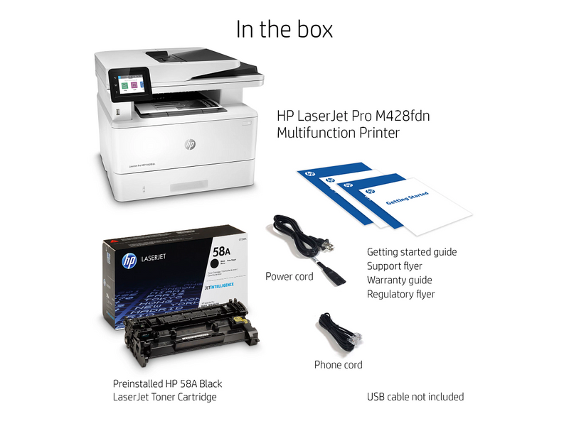 HP LaserJet Pro MFP M428fdn Monochrome Laser All-in-One - view 4