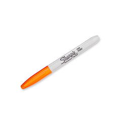 Sharpie Permanent Marker, Fine Point, Leg Warmer Orange, Pack of 12