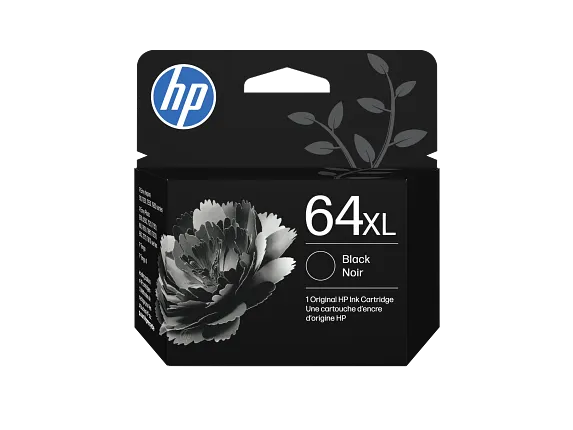 HP 64XL High Yield Black Original Ink Cartridge, N9J92AN#140 (N9J92AN#140)
