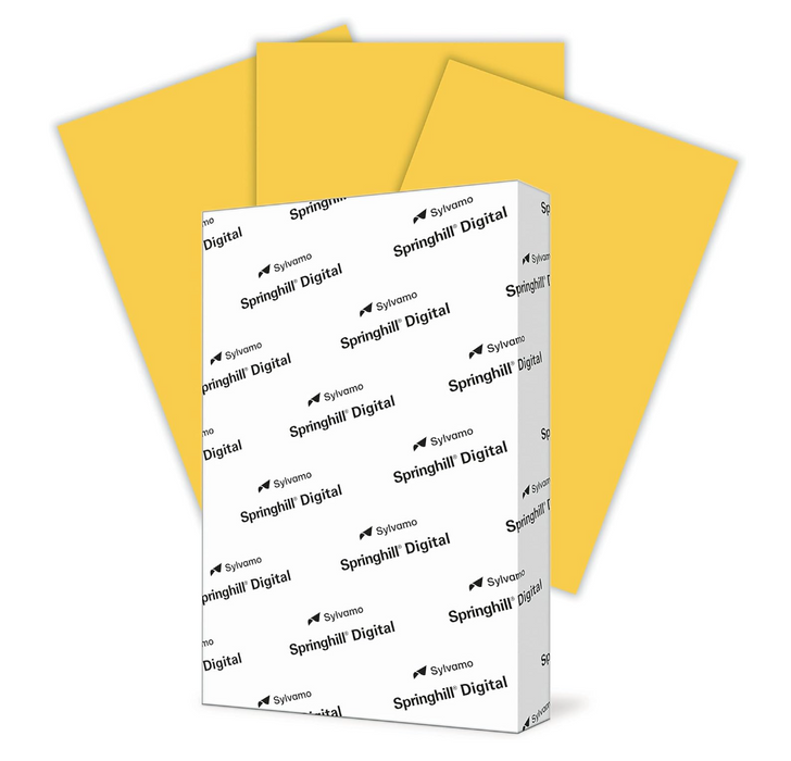 Springhill Digital Vellum Bristol Cover Colors, 8.5" x 11" Carton Copy Paper, 67 lbs., Goldenrod, 250 Sheets/Ream (#086008)