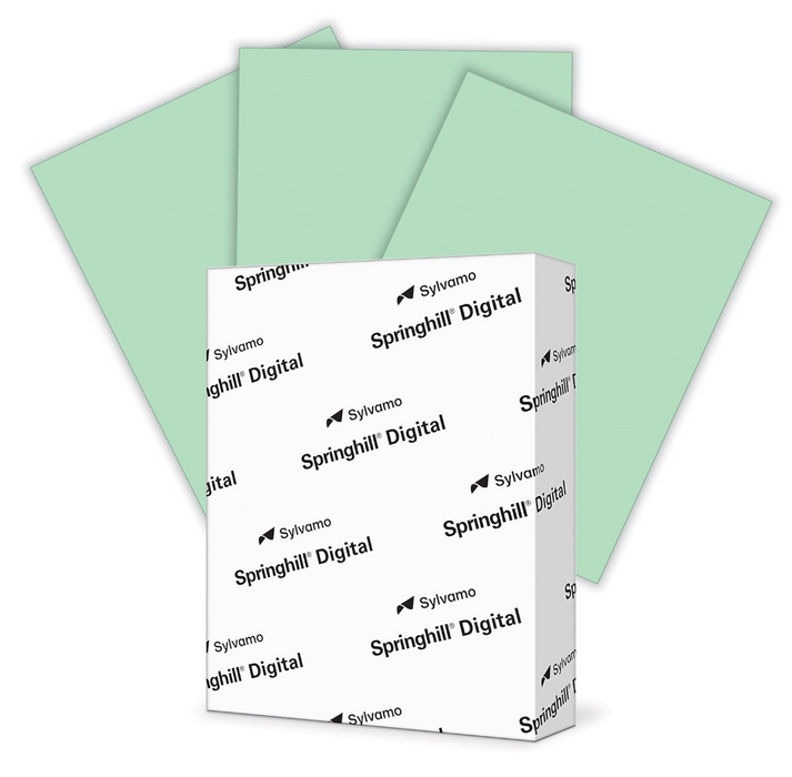 Springhill Digital Vellum Bristol Cover Colors, 11" x 17" Carton Copy Paper, 67 lbs., Green (GRN), 250 Sheets/Ream (#046004)