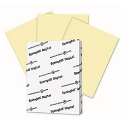 Springhill Digital Vellum Bristol Cover Colors, 8.5" x 11" Carton Copy Paper, 67 lbs.,Cream, 250 Sheets/Ream (097000)