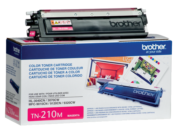 Brother Genuine TN210M Standard Yield Magenta Toner Cartridge, 1,400 Pages (TN210M)