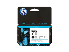 HP 711 38-ml Black DesignJet Ink Cartridge, CZ129A