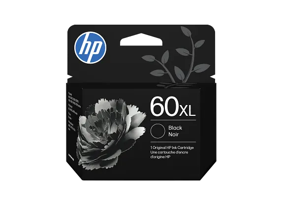 HP 60XL High Yield Black Original Ink Cartridge, CC641WN#140