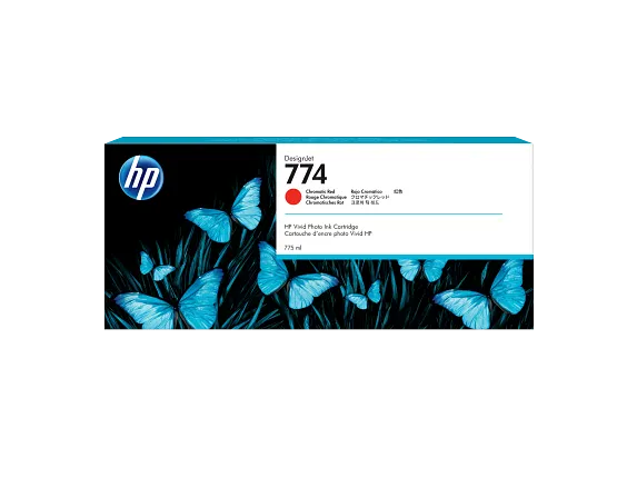 HP 774 775-ml Chromatic Red DesignJet Ink Cartridge, P2W02A