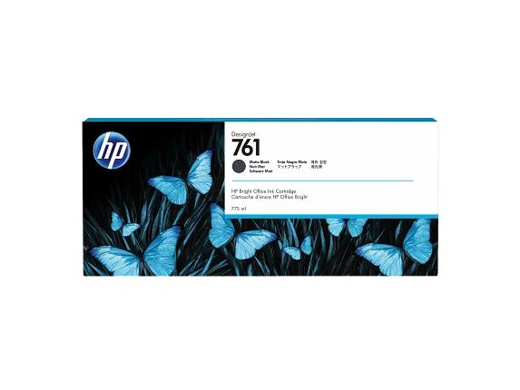 HP 761 775-ml Matte Black DesignJet Ink Cartridge, CM997A