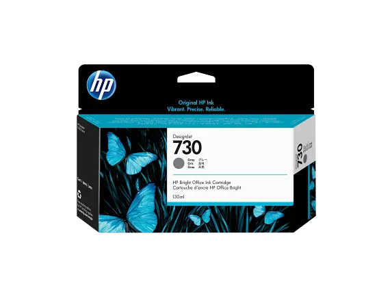 HP 730 130-ml Gray DesignJet Ink Cartridge, P2V66A