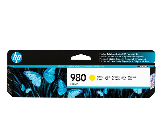 HP 980 Yellow Original Ink Cartridge, D8J09A