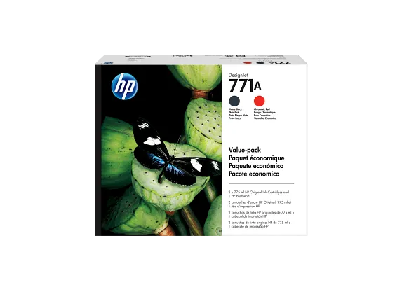 HP 771A 775-ml Chromatic Red DesignJet Ink Cartridge, B6Y16A